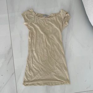 Michael Stars Pale Yellow/Beige T Shirt